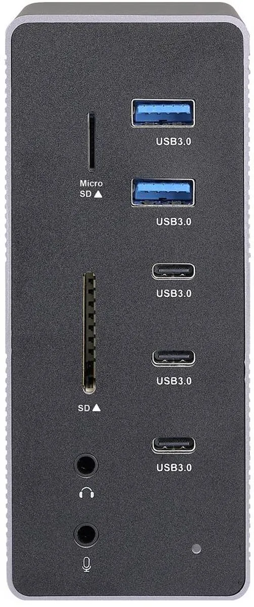 Renkforce RF-6748348 USB-C Dockingstation - Grijs/Zwart