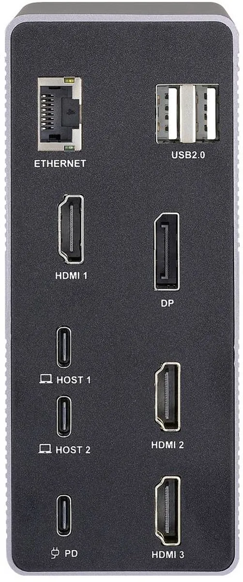 Renkforce RF-6748348 USB-C Dockingstation - Grijs/Zwart
