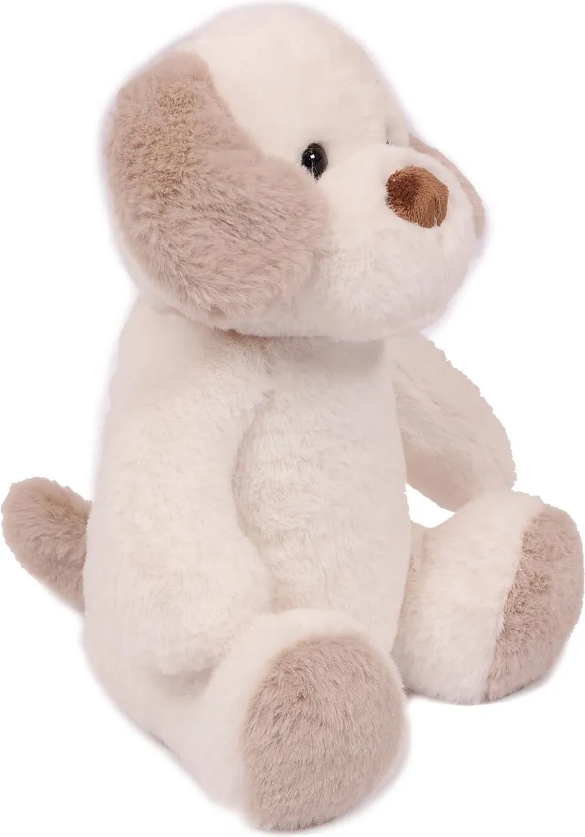 PIA Soft Toys Pluche Hond - 24cm - Crème/Bruin