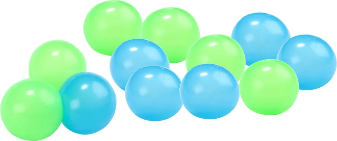 Toi-Toys Sticky Stretch Ballen Glow in the Dark - 12 Stuks