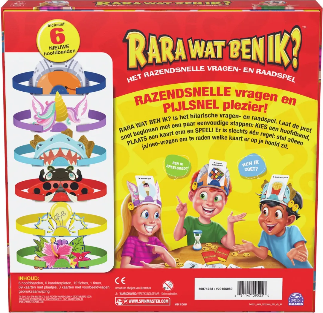 Spin Master RARA wat ben ik? Hedbanz 3e editie 2025 - 2-6 Spelers