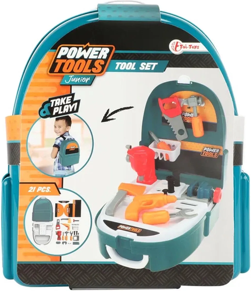 Toi-Toys Power Tools Gereedschapsset - Blauw