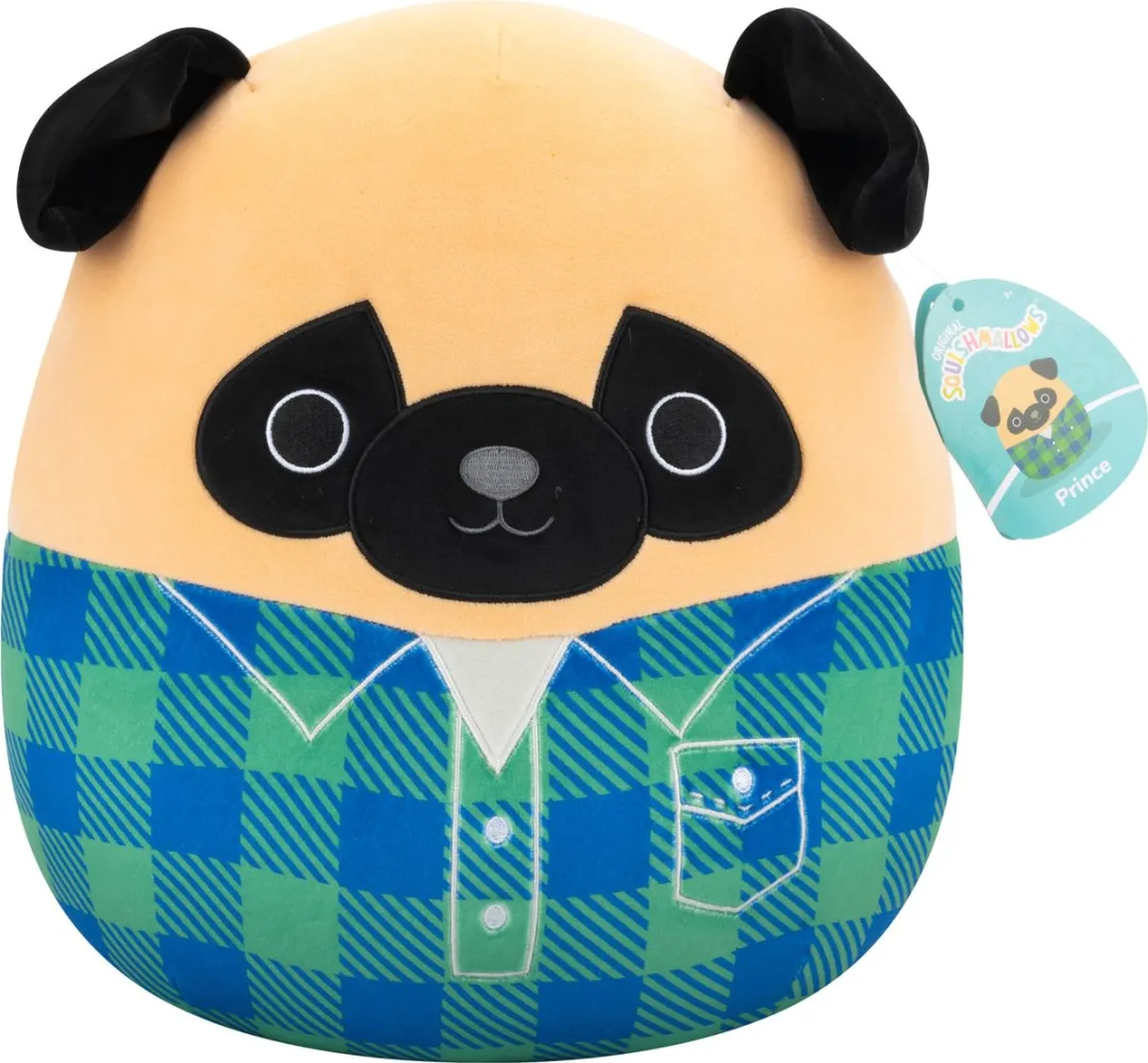 Squishmallows Prince Brown Pug 30cm Pluche