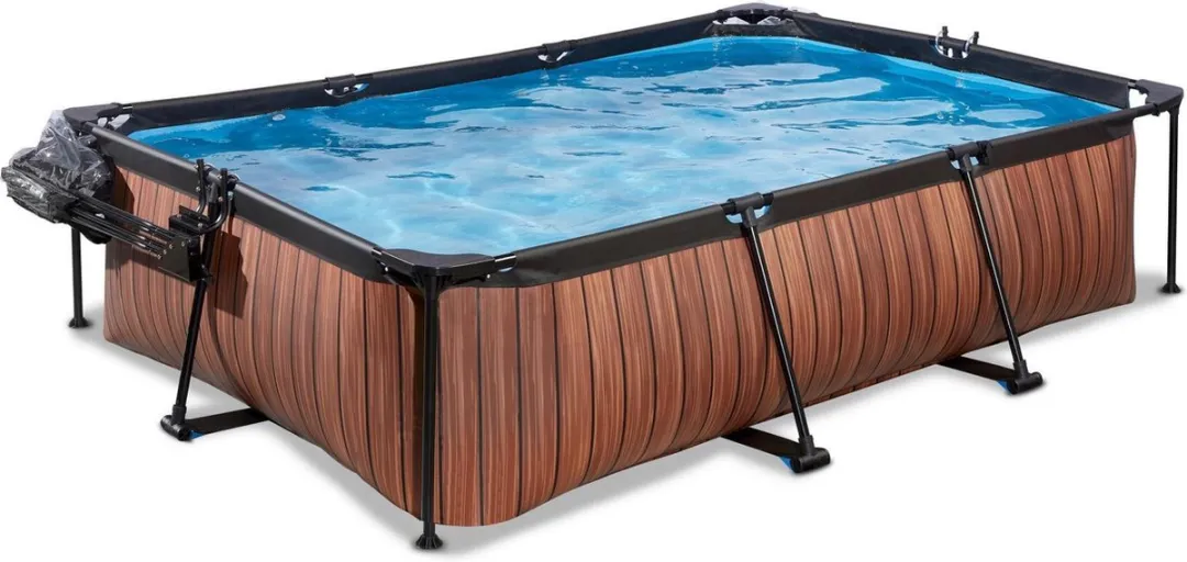 EXIT Wood Zwembad 300x200x65cm - 3700L - Bruin - afbeelding 6 van 6