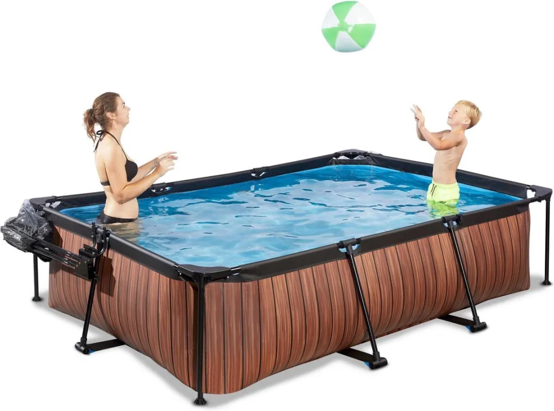 EXIT Wood Zwembad 300x200x65cm - 3700L - Bruin