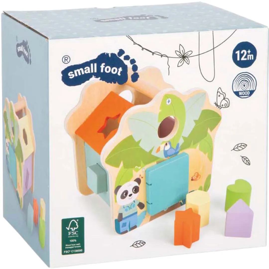 Small Foot Houten Vormenstoof Jungle Friends FSC - 5 Kleurrijke Blokken
