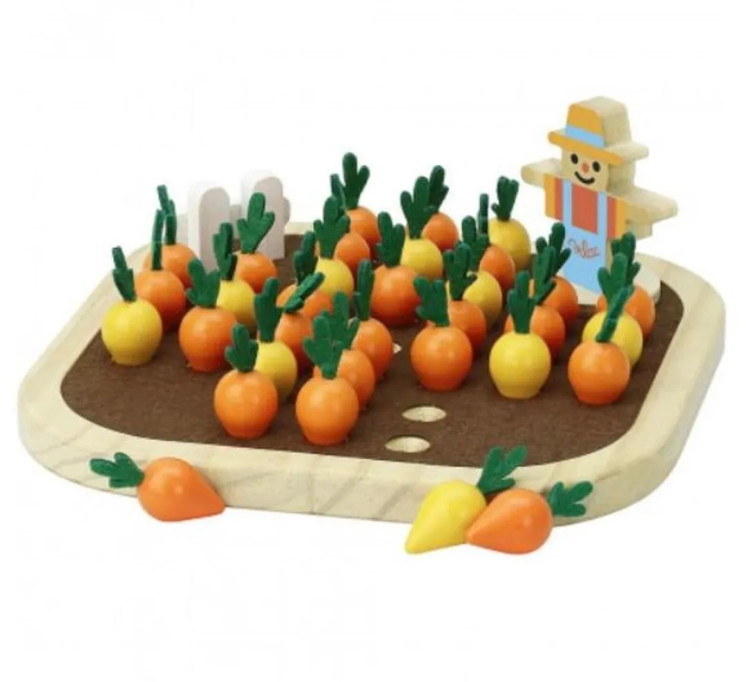 Vilac houten solitaire spel worteltuin - educatief bordspel voor kinderen.