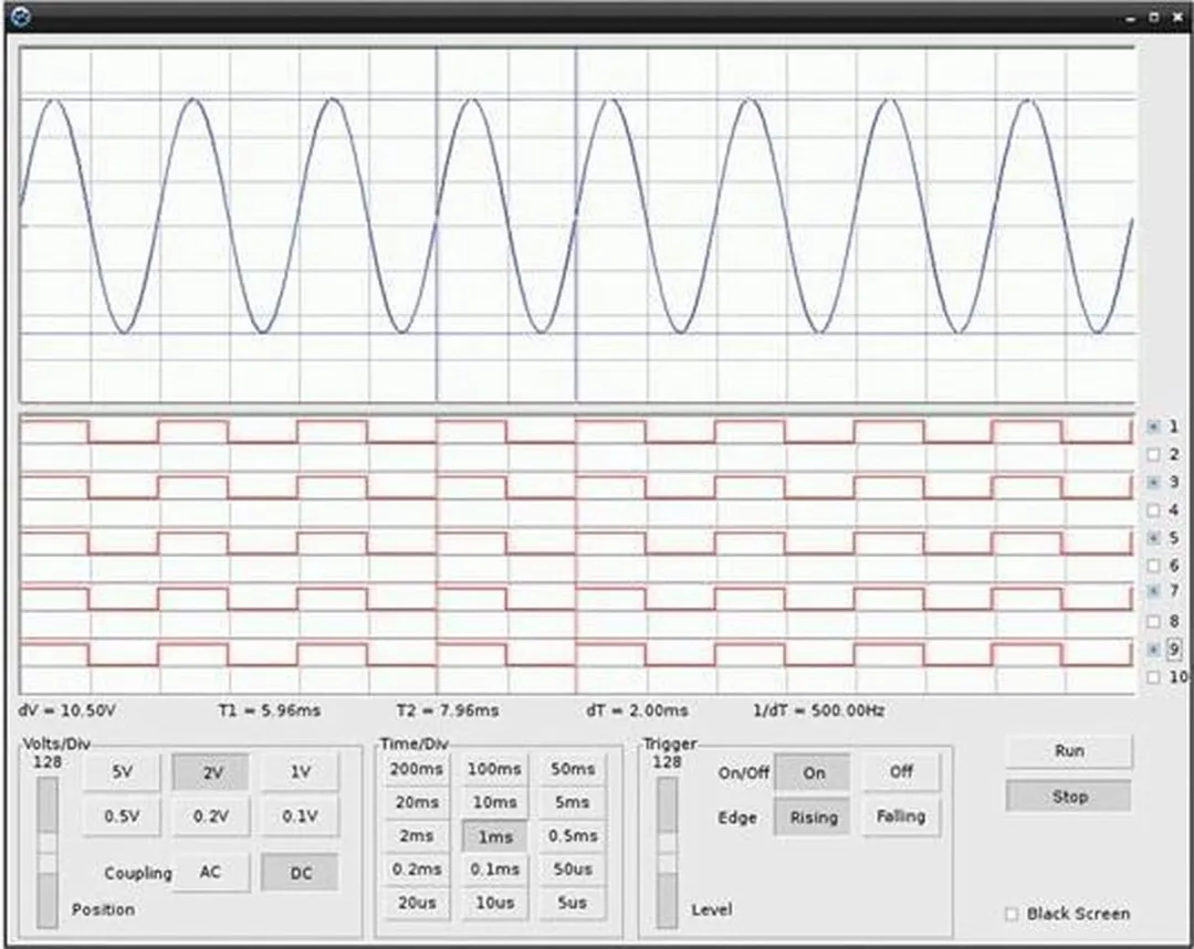 Whadda Oscilloscoop/Logic Analyzer Raspberry Pi - Groen