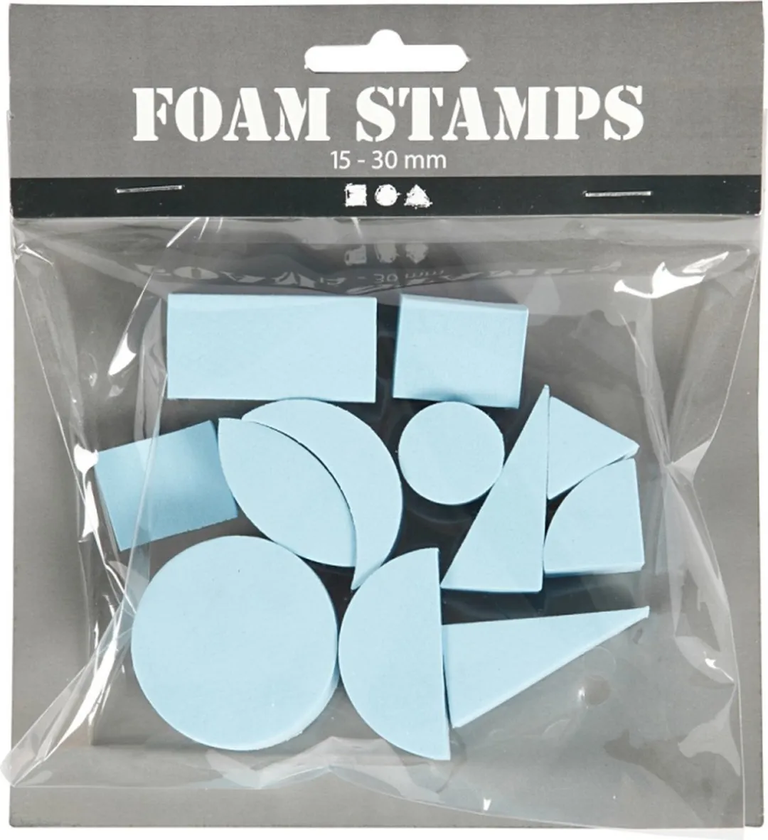 Creativ Company Geometrische Foam Stempels - 12 Stuks Multicolor