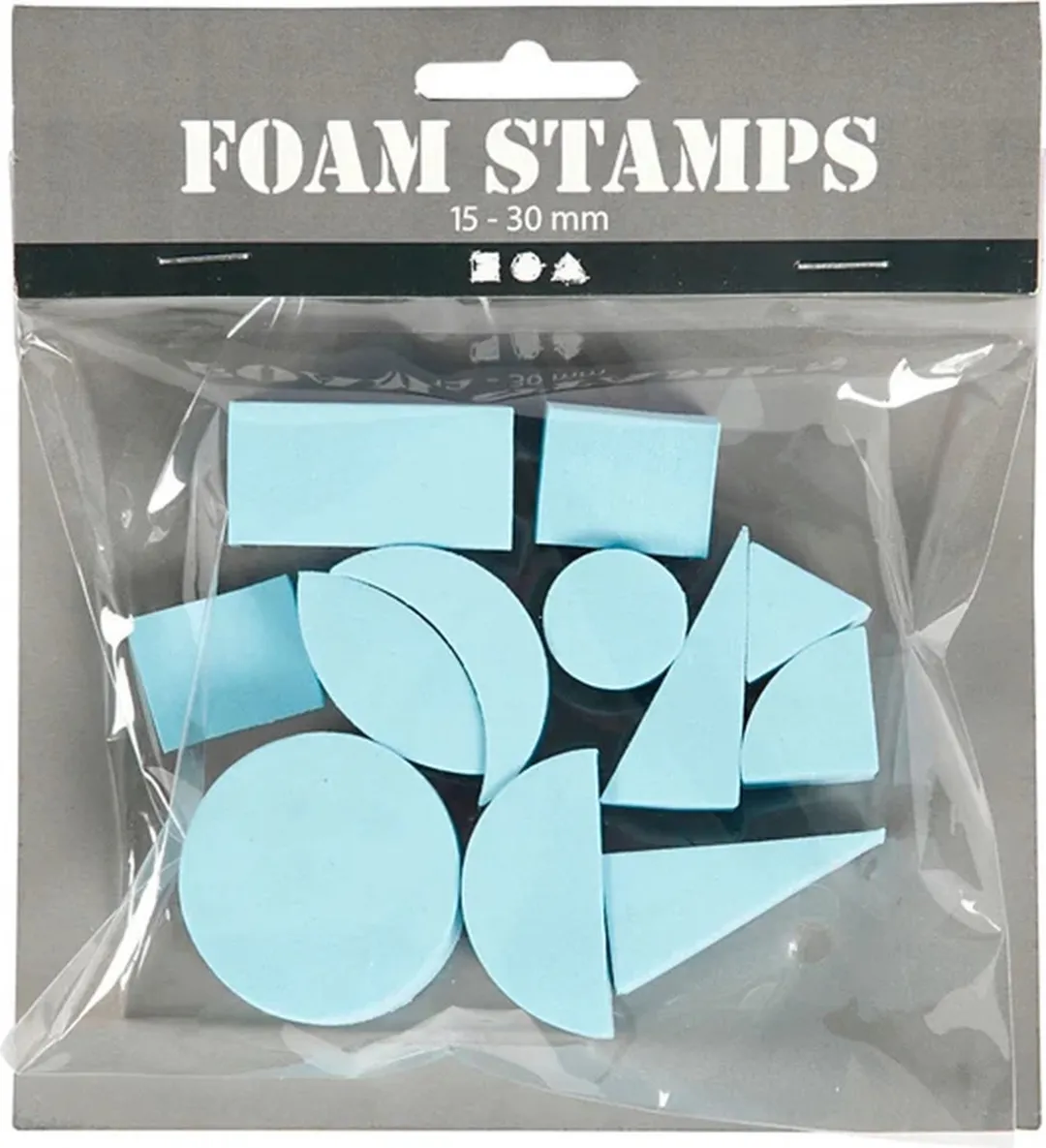 Creativ Company Geometrische Foam Stempels - 12 Stuks Multicolor
