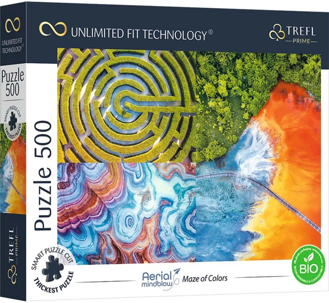Trefl Doolhof van Kleuren 500U Puzzel