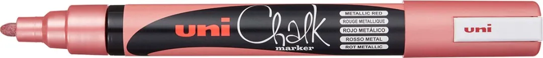 Posca Uni-Ball Chalk Marker Metallic Rood