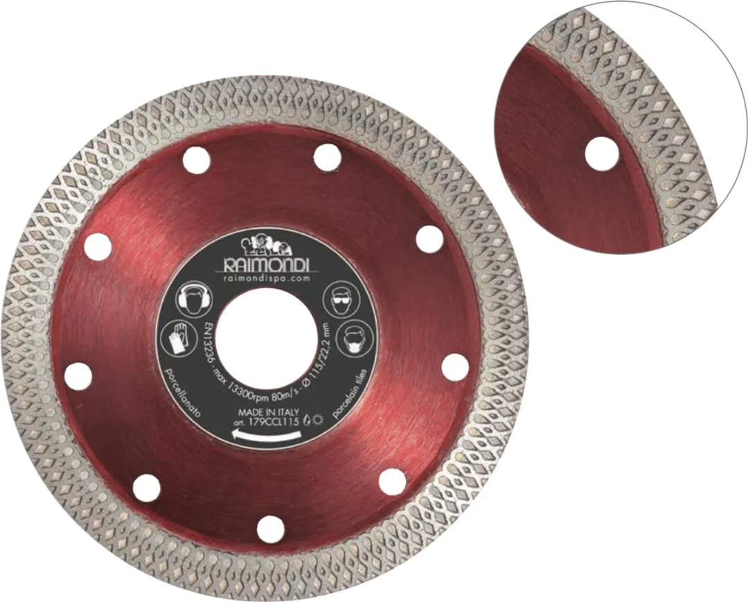 Raimondi CROSS Diamantschijf 115mm – 2mm Snijbreedte – Voor Tegels, Keramiek & Porselein – Nat & Droog Gebruik