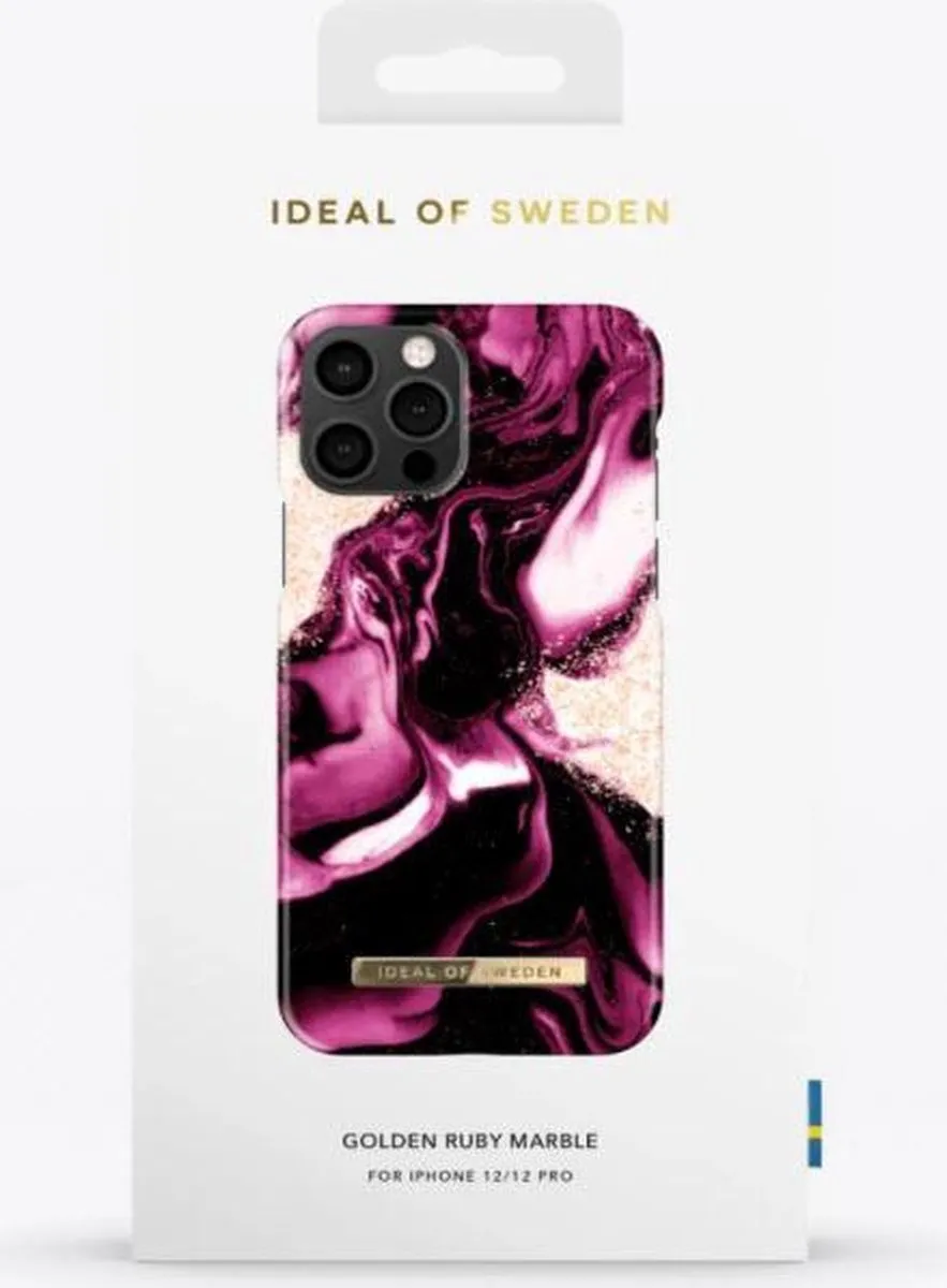iDeal of Sweden iPhone 12/12 Pro Hoesje Golden Ruby Marble IDFCAW21-I2061-319 - afbeelding 4 van 6