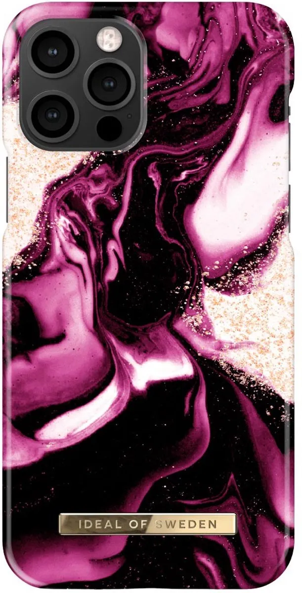 iDeal of Sweden iPhone 12/12 Pro Hoesje Golden Ruby Marble IDFCAW21-I2061-319