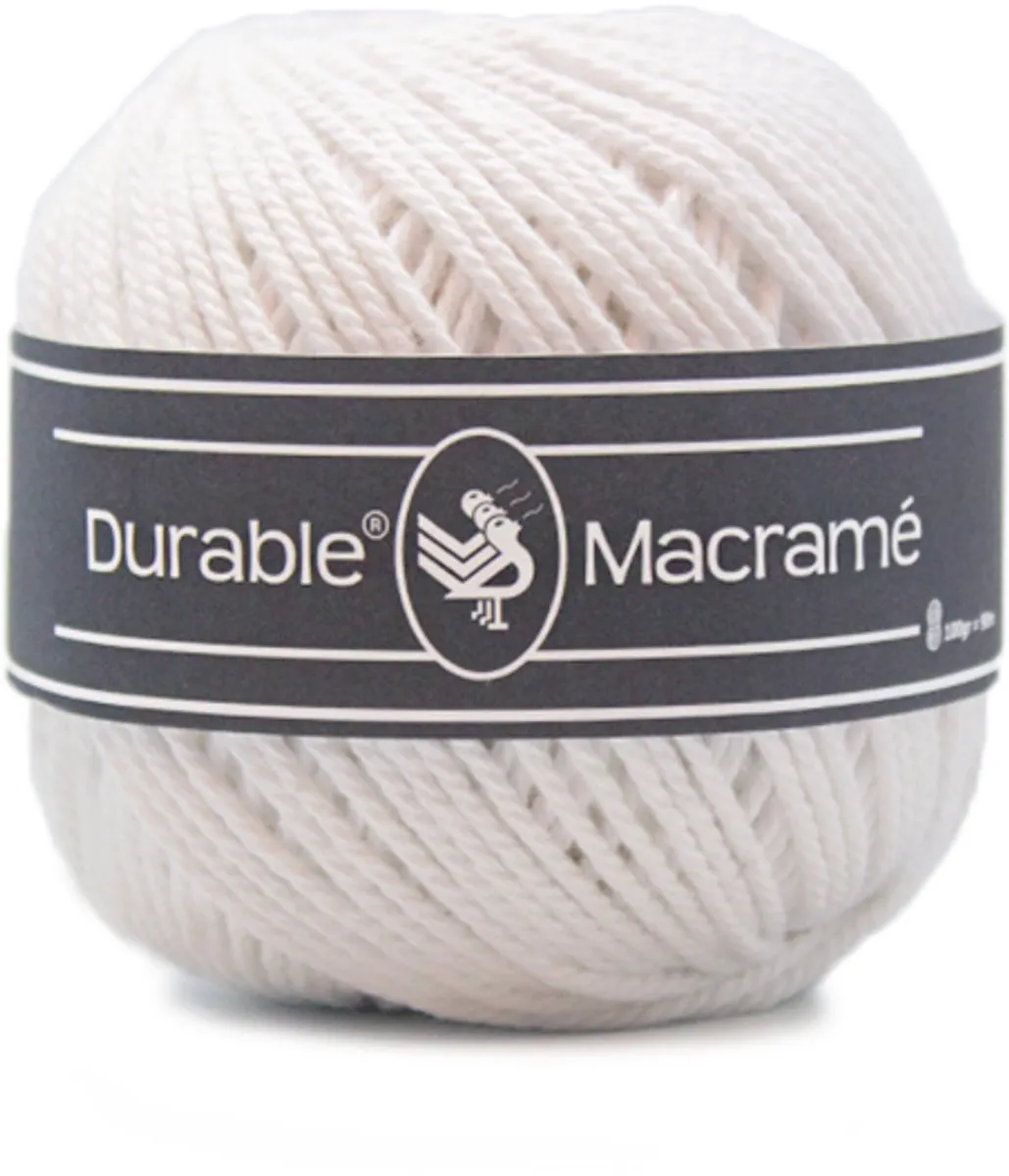 Durable Macramé 310 White - Katoen Garen