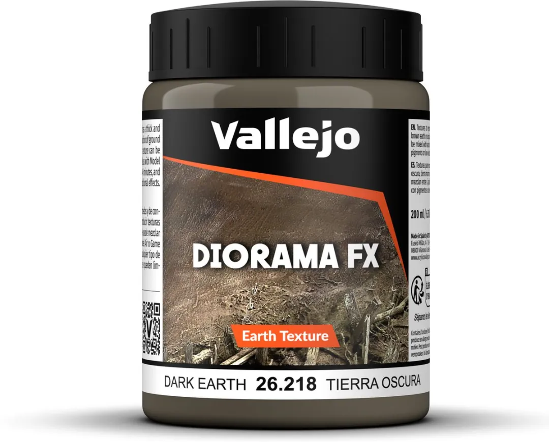 Vallejo Dark Earth Texture Paste 200ml