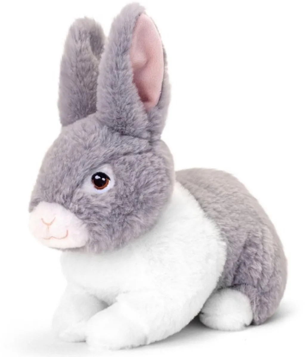 Keel Toys Pluche Konijn - Grijs - 25 cm