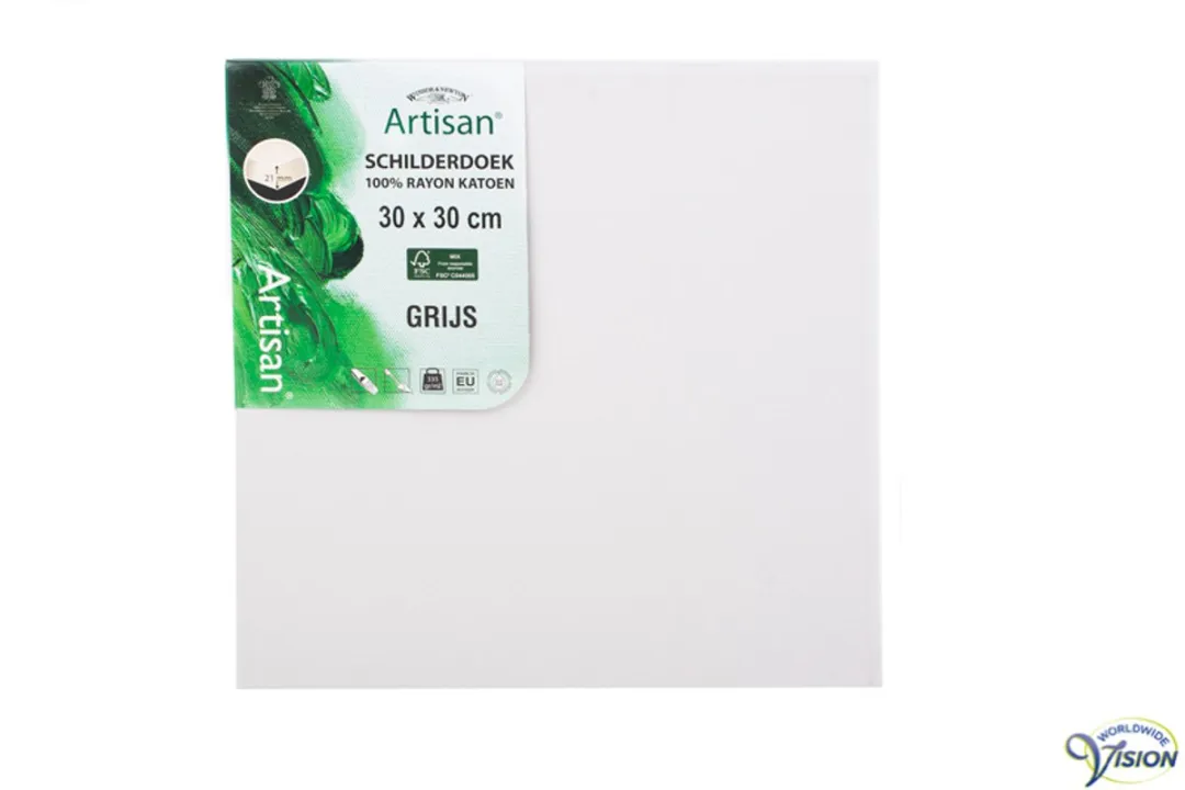 Winsor & Newton Schilderdoek Lichtgrijs 30x30cm