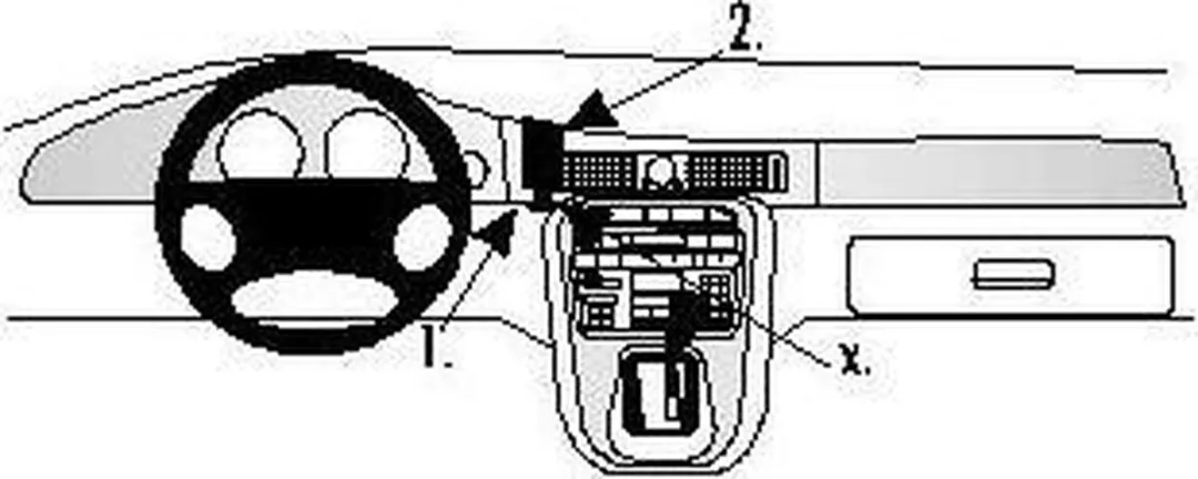 Brodit ProClip 852515 Jaguar Center Mount - Zwart