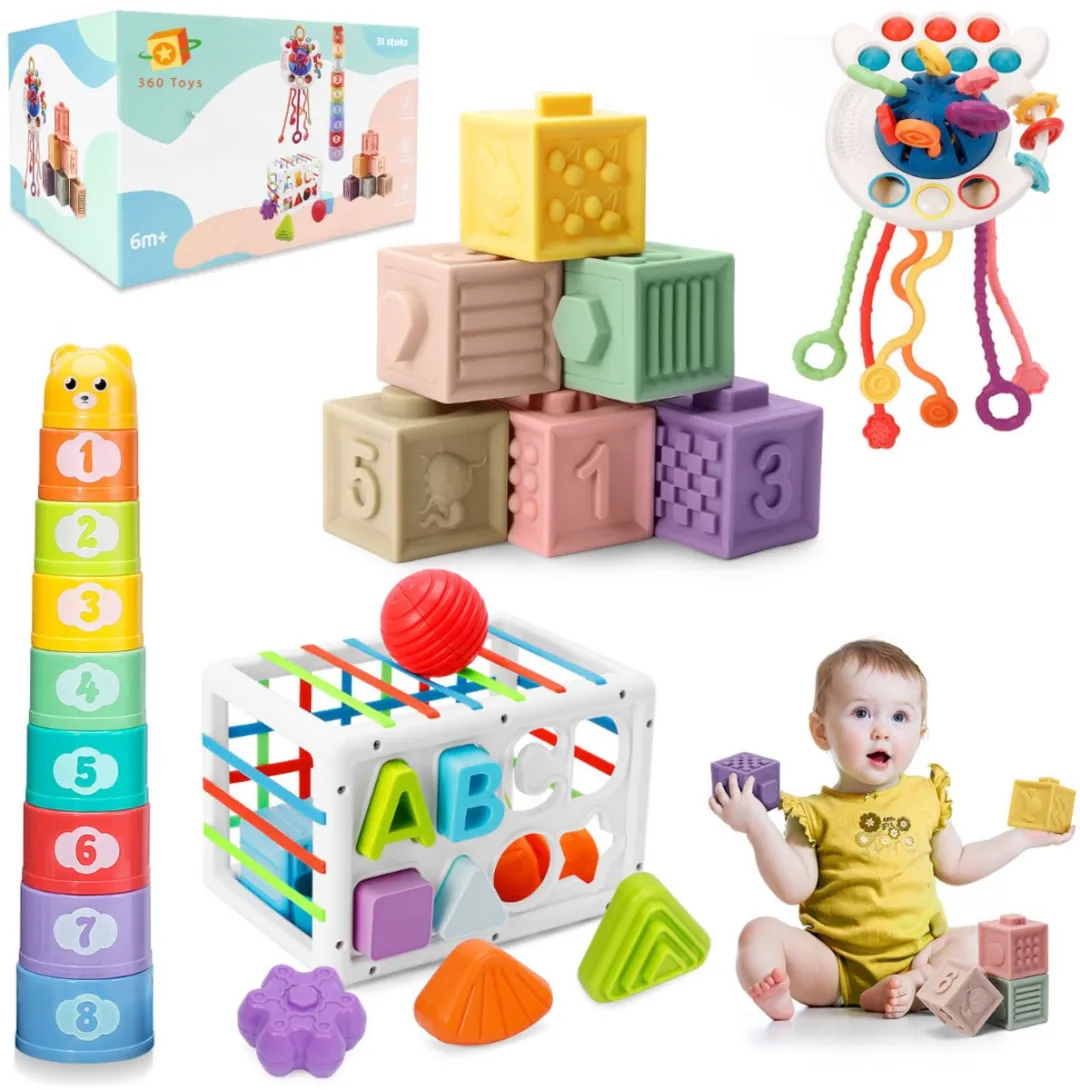 360 Toys Baby 4-in-1 Speelgoedset - Meerkleurig