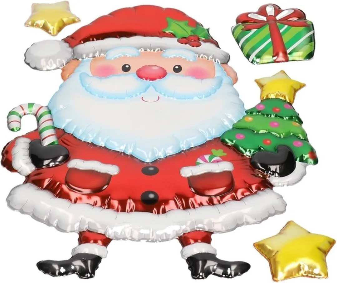 Decoris Kerstman 3D Raamstickers 28x41cm