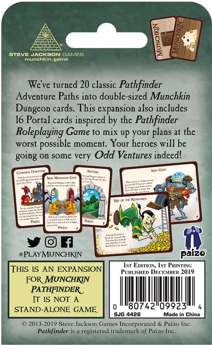 Steve Jackson Games Munchkin Pathfinder 3 Odd Ventures - Kaartspel - 3-6 Spelers