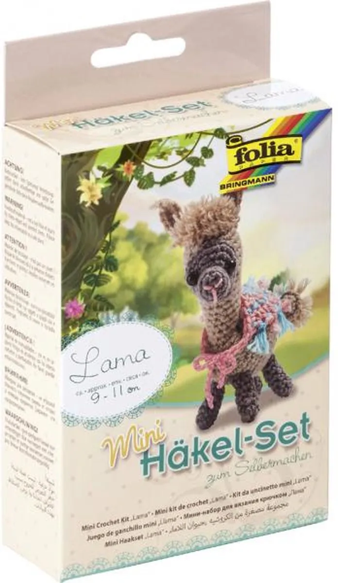 Folia Kunst- en Handwerkspeelgoed Haken Lama Compleet Pakket
