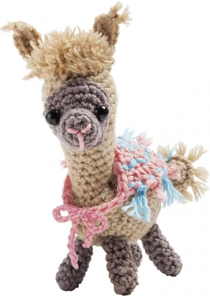 Folia Kunst- en Handwerkspeelgoed Haken Lama Compleet Pakket