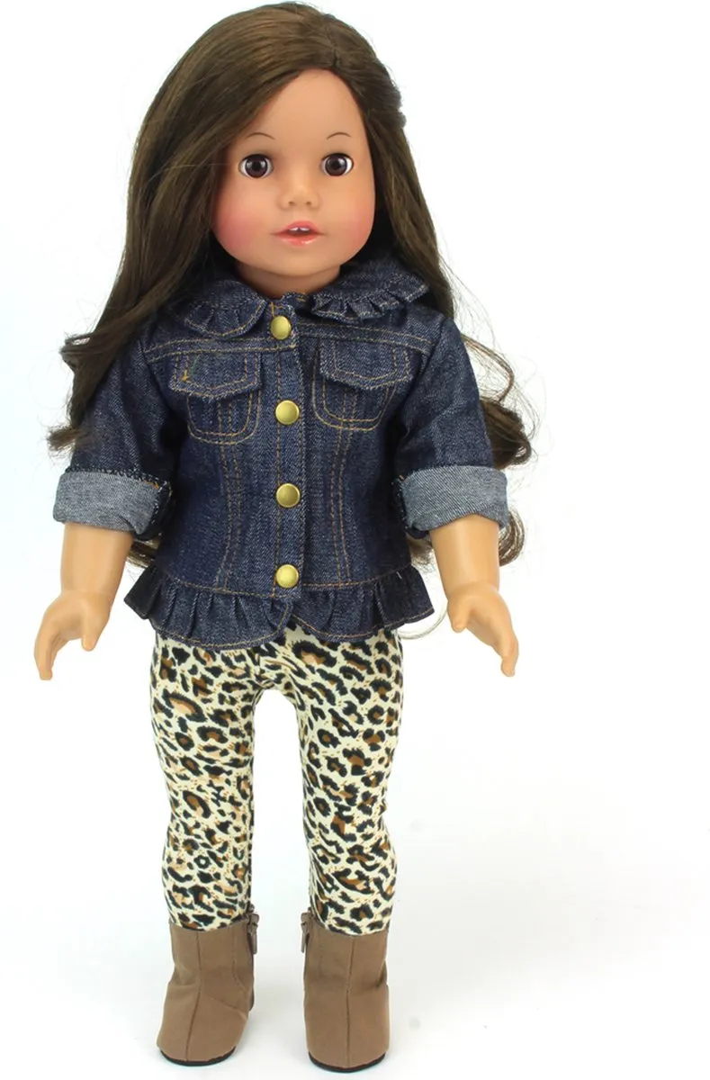 Sophia's by Teamson Kids Poppenkledingset DRJJL-AN2-UPC - Babypop XS - Beige/Blauw/Bruin