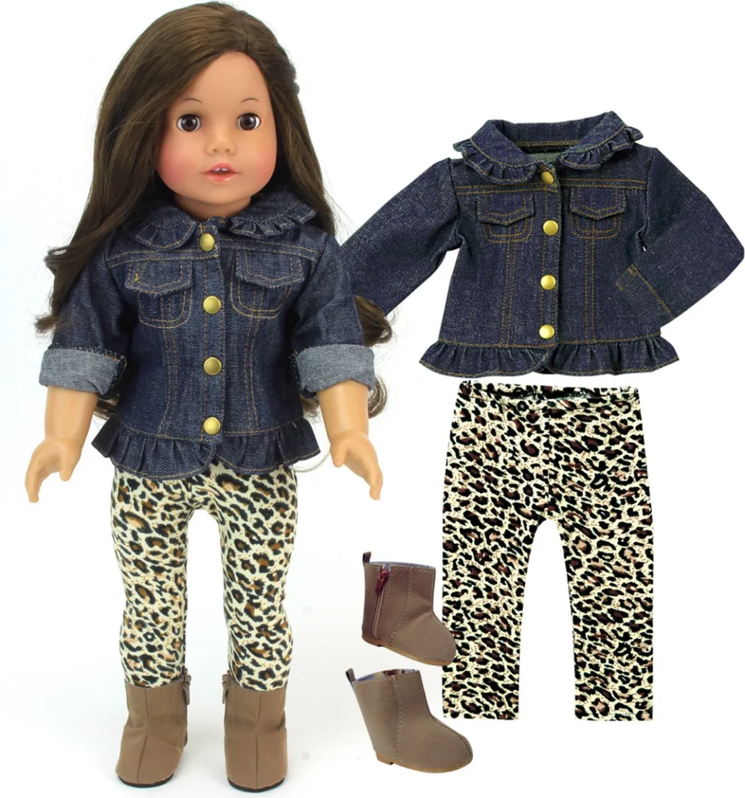 Sophia's by Teamson Kids Poppenkledingset DRJJL-AN2-UPC - Babypop XS - Beige/Blauw/Bruin