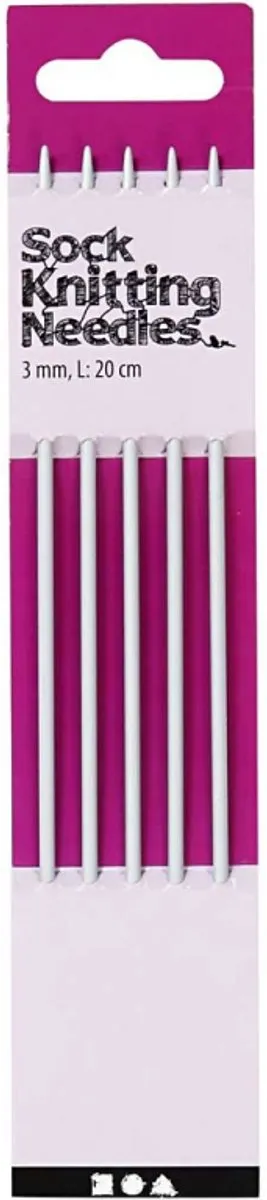Creativ Company Sokken Breinaalden 3 - Zilver - 5 Stuks