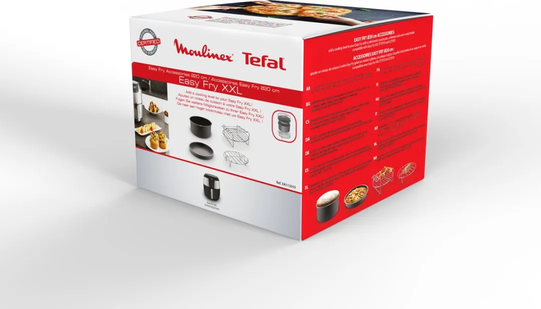 Tefal Easy Fry XXL XA1130 Accessoires - 4-delig - Zwart/Chroom