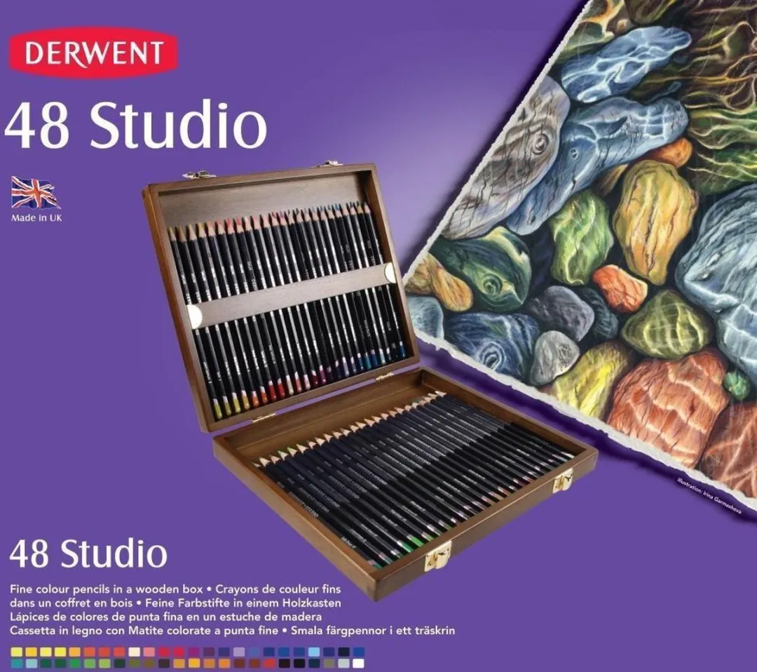 Derwent Studio Houten Kist 48 Kleurpotloden