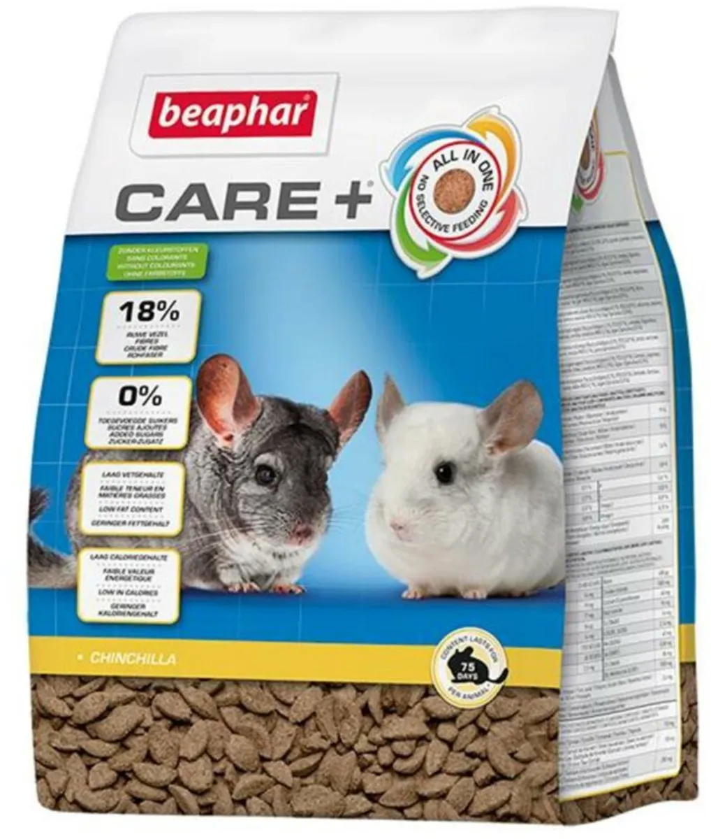Beaphar Care+ Chinchilla Voer 1,5kg - 4 Stuks
