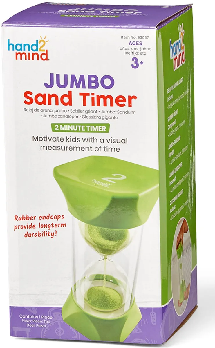 Learning Resources Jumbo Sand Timer 2 minuten - Groen