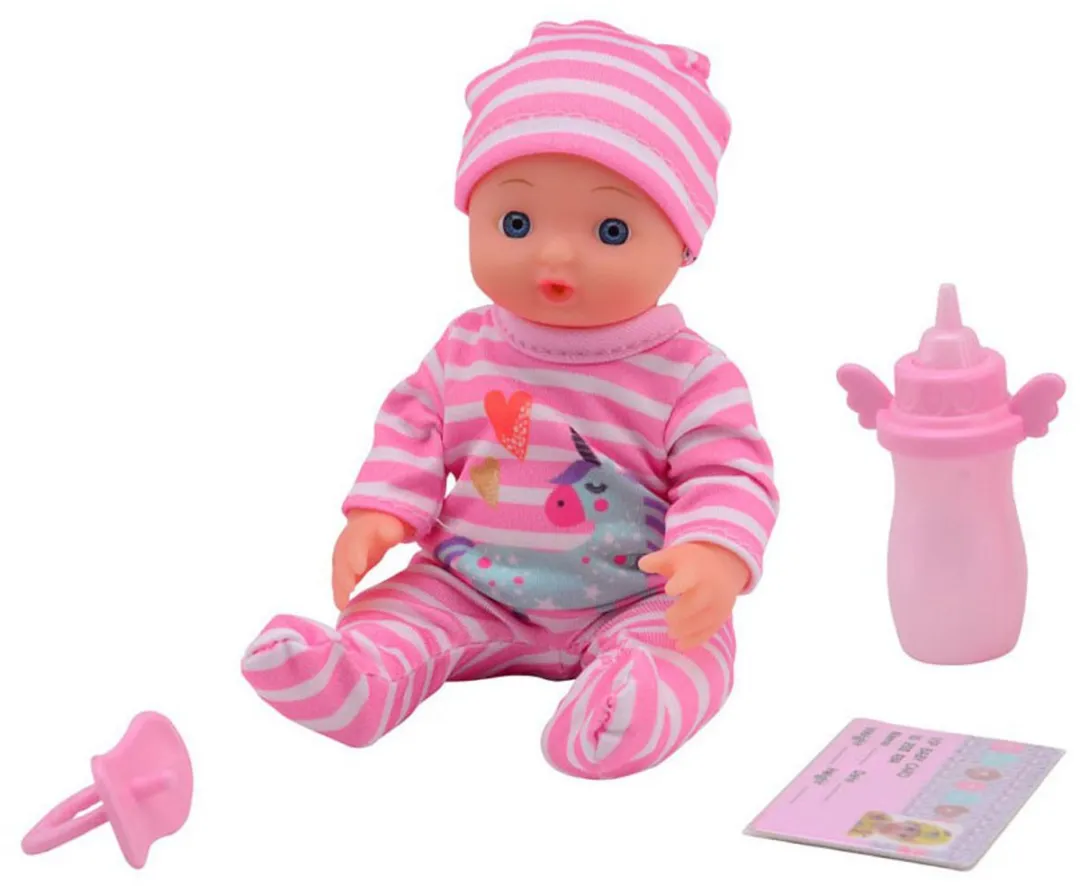 Johntoy Baby Rose Drink & Plas Pop 17cm