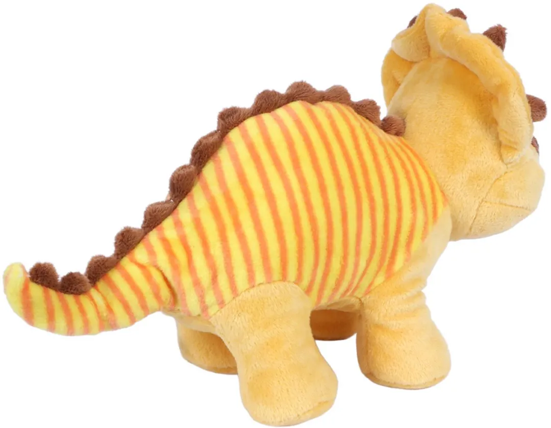PIA Soft Toys Pluche Dino Triceratops - Geel - 36 cm