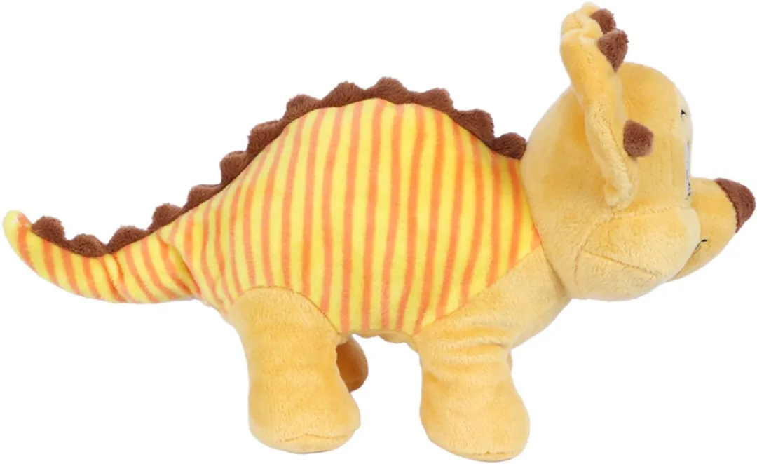 PIA Soft Toys Pluche Dino Triceratops - Geel - 36 cm