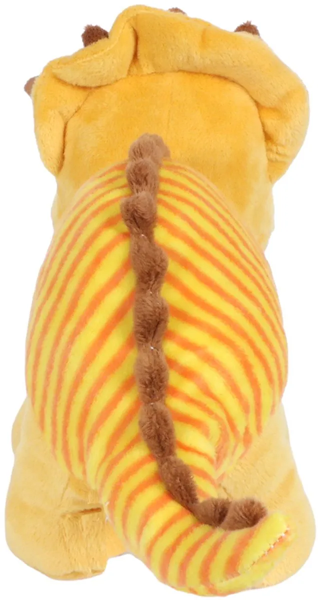 PIA Soft Toys Pluche Dino Triceratops - Geel - 36 cm