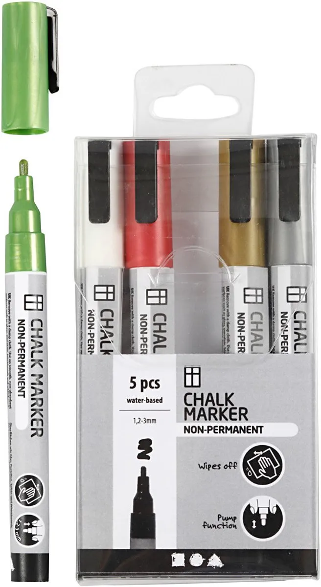Creativ Company CC Chalk Markers Set Metallic