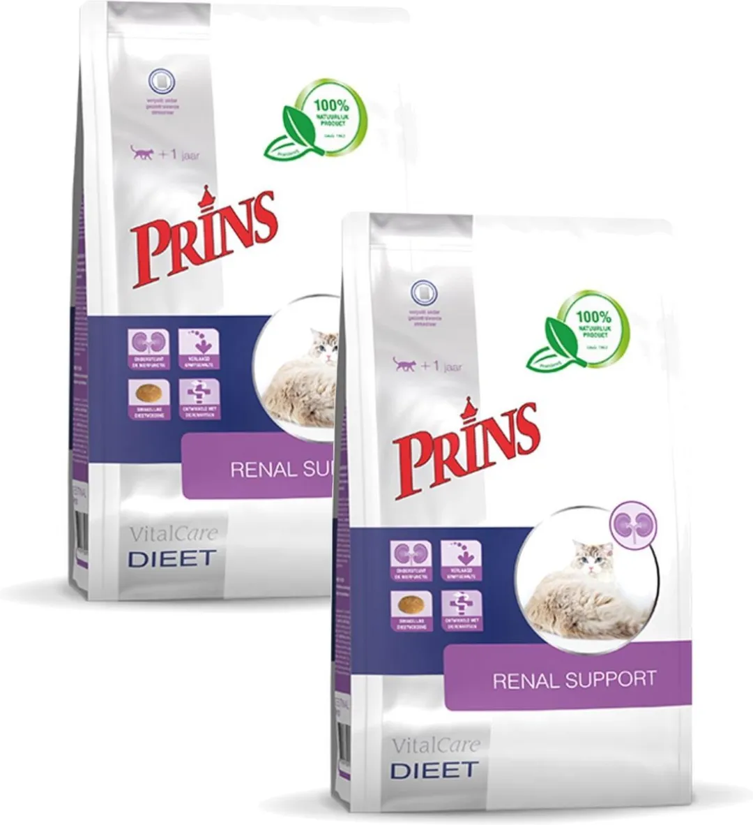 Prins Vitalcare Dieet Renal Support Kattenvoer - 2x1,5 kg