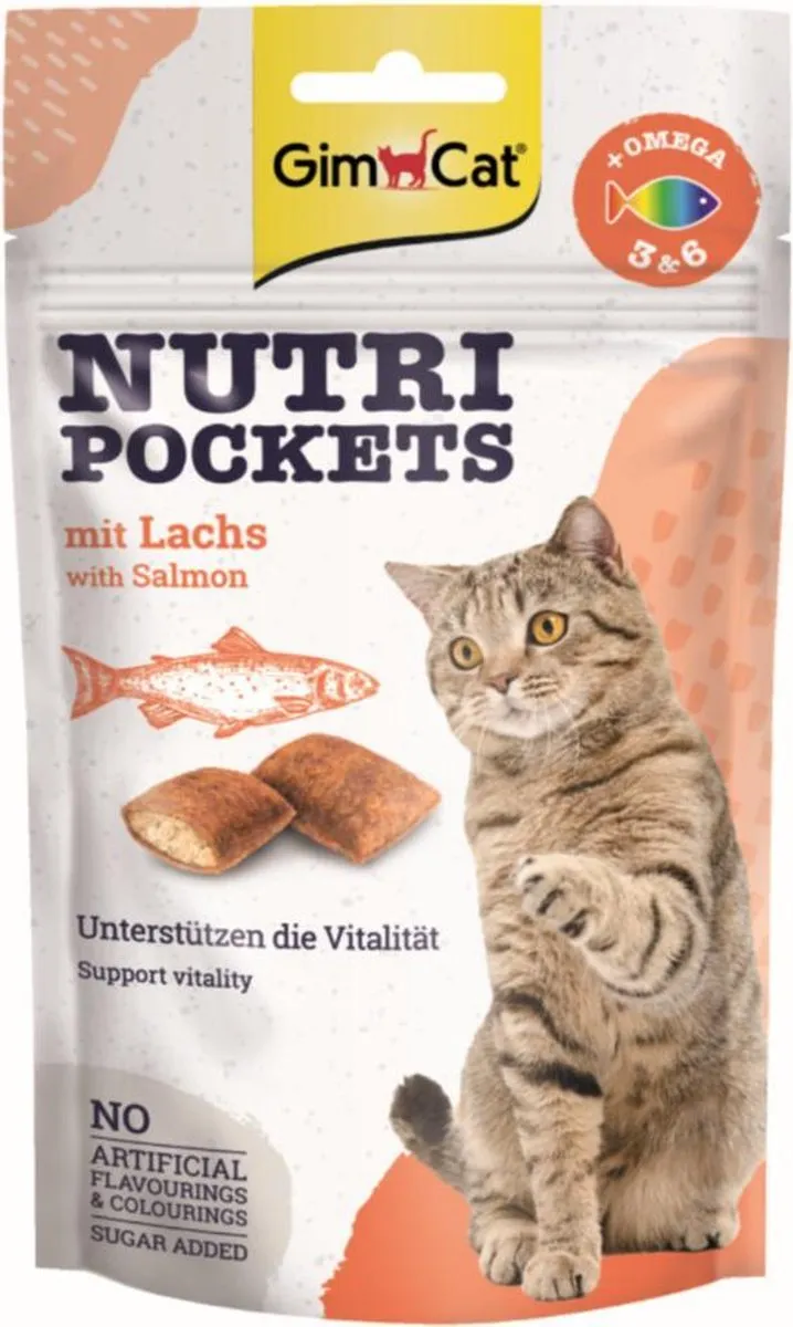 GimCat Nutri Pockets Zalm 12x60g