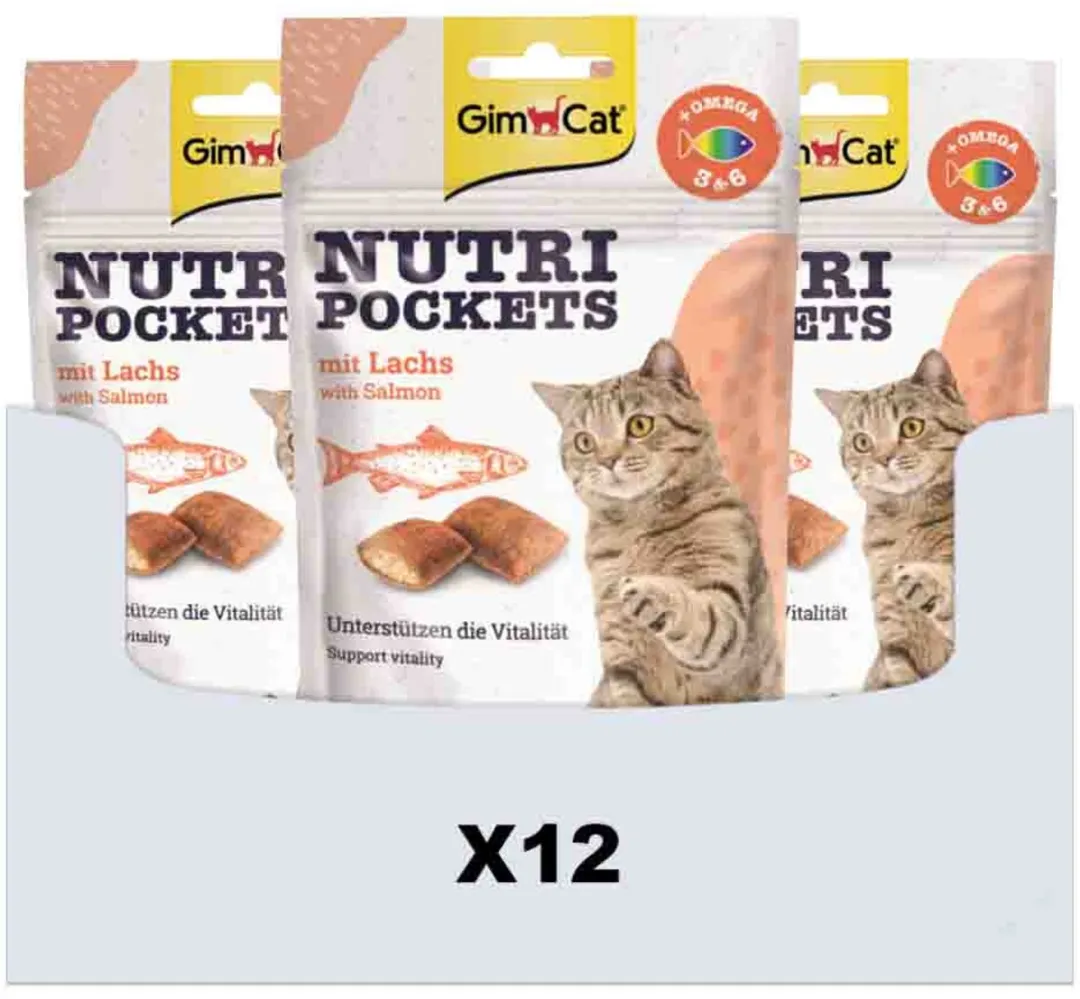 GimCat Nutri Pockets Zalm 12x60g