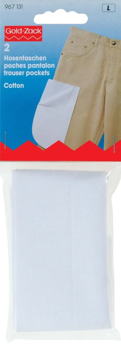 Prym Broekzakken 16x30cm Wit - 2 Stuks