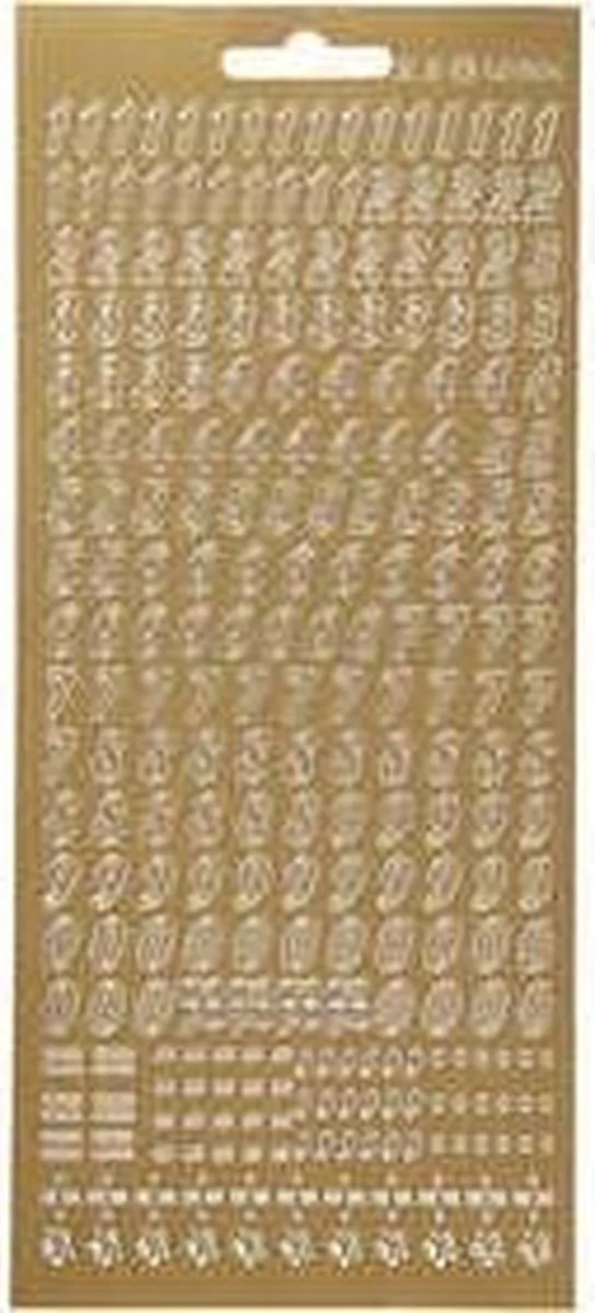 Creativ Company Gouden Cijfers Stickers 250 Stuks - 10x23cm