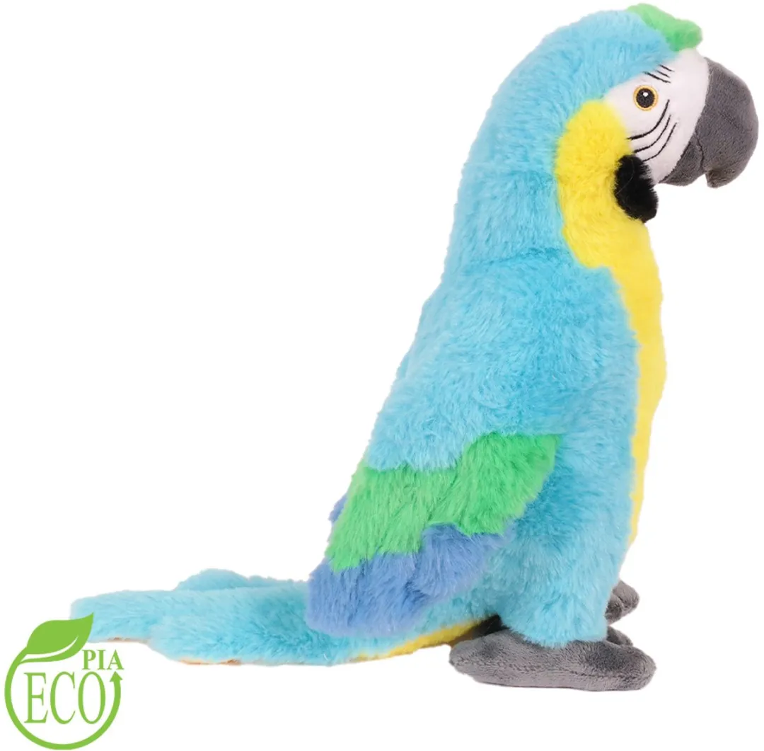 PIA Eco Pluche Papegaai Knuffel - Blauw 27cm