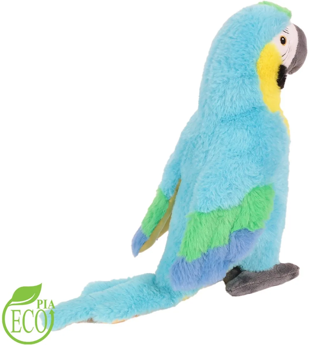 PIA Eco Pluche Papegaai Knuffel - Blauw 27cm
