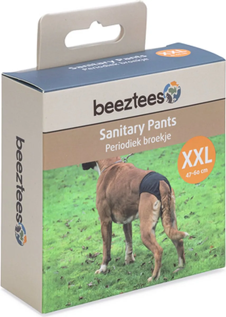 Beeztees Loopsheidbroekje XXL - 47-60 cm - Zwart
