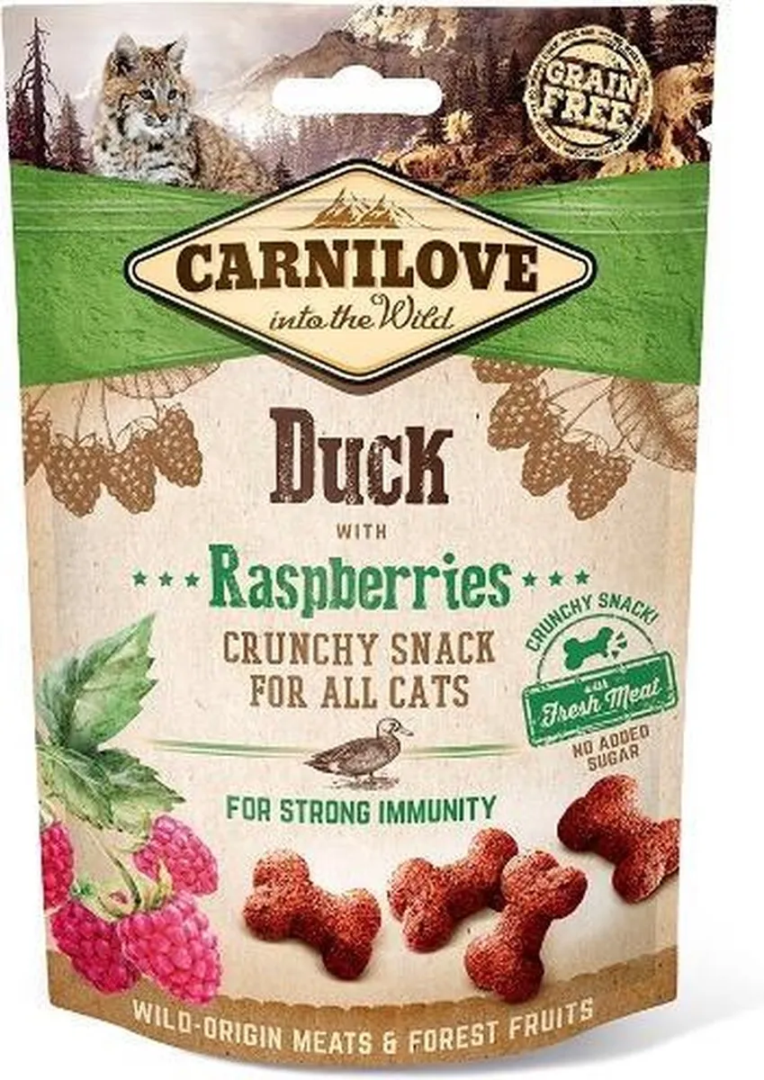 Carnilove Crunchy Snack Duck met Framboos 50g